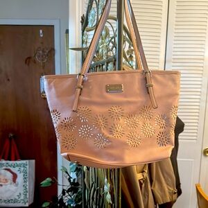 Nine West pink tote faux leather bag.